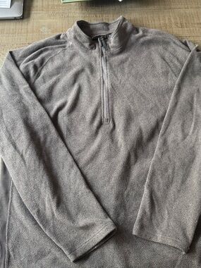 Merrell Men's Zip-Up Mock Neck Sweater Jacket - Taupe Brown